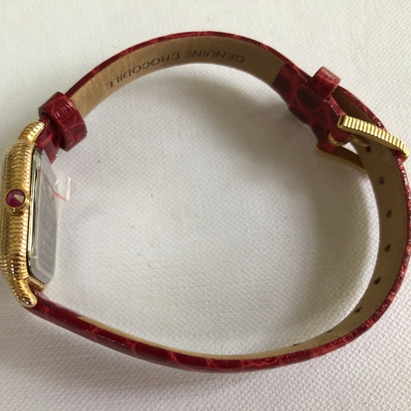 Judith Ripka 14K Gold 1/2 cttw Diamond &Rubi Watch - Picture 7 of 8